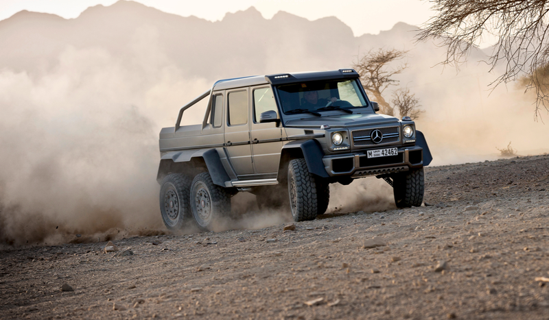Illustration for article titled Here Is The Outrageous Mercedes G63 AMG 6x6 In All Its Six-Wheeled Glory